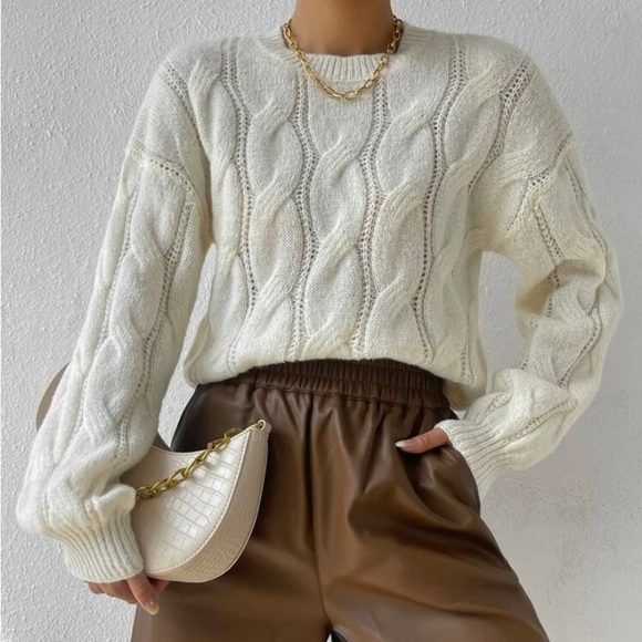 New cable knit long sleeve sweater - Picture 5 of 6